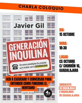 Javier Gil presenta en Guadalajara ‘Generación Inquilina’ 