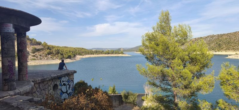 Situación actual del embalse de Entrepeñas en Sacedón.// Imagen: El Decano de Guadalajara