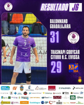 El Balonmano Guadalajara escala a la sexta plaza tras su victoria frente al Eivissa