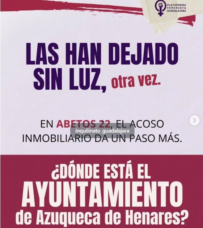 Nuevas presiones a las familias de Abetos 22. Les vuelven a cortar la luz
