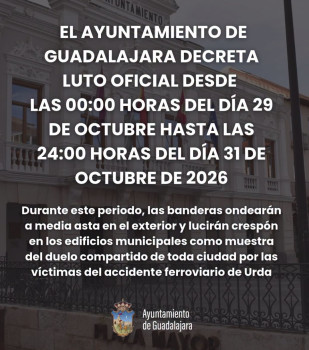 El Ayuntamiento decreta luto oficial desde las 00:00 horas del 29 de octubre hasta las 24:00 horas del 31 de octubre