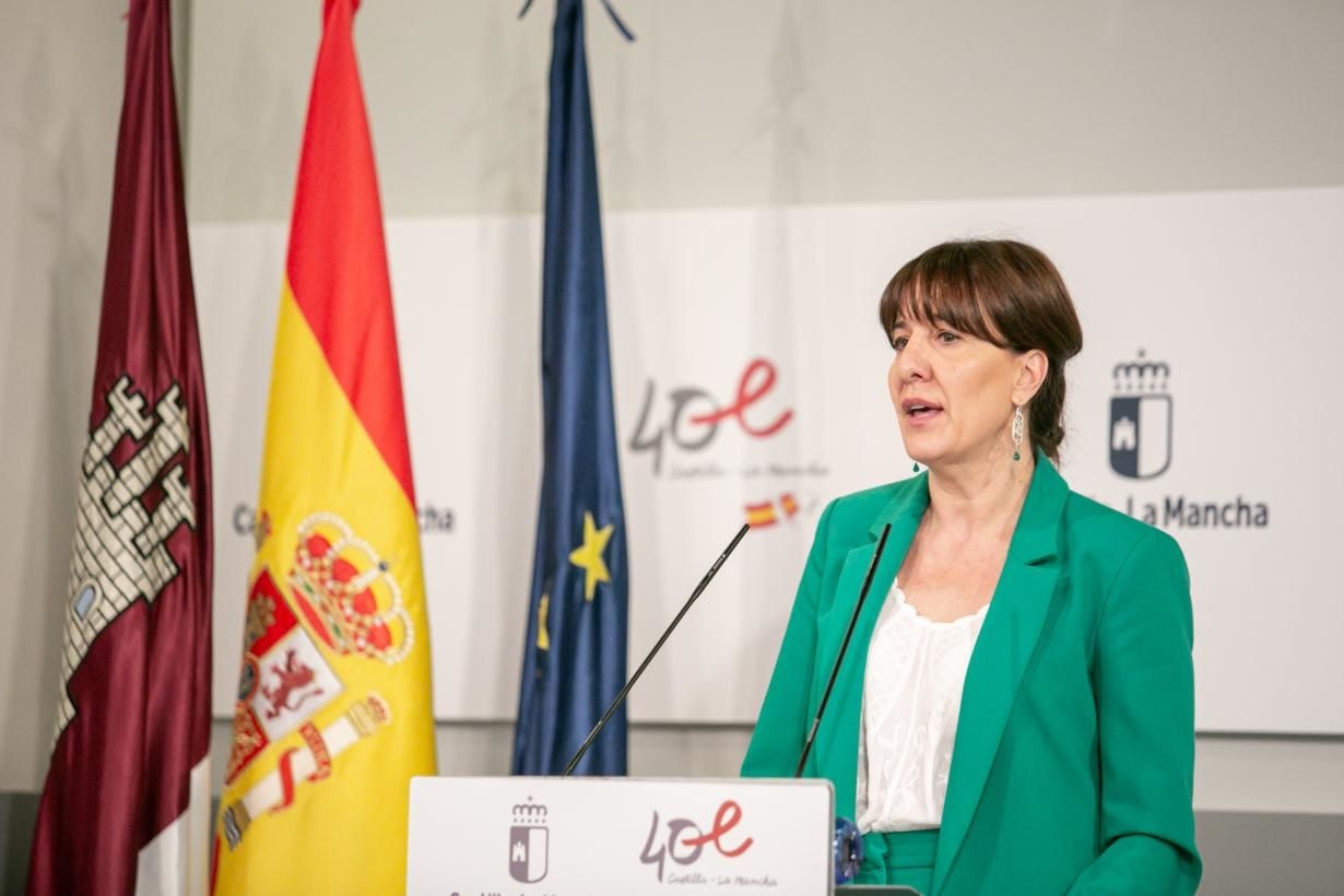 Blanca fernández, durante la rueda de prensa de los acuerdos del Consejo de Gobierno//Imagen: JCCM