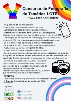 La asociación provincial de Guadalajara EACEC LGTBI organiza la V edición del Concurso de Fotografía de Temática LGTBI