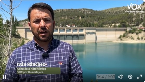 El candidato a las Cortes de Vox por Guadalajara, partidario de las políticas trasvasistas de Abascal