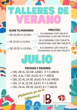 La Biblioteca Municipal vuelve a programar talleres de animación a la lectura en verano