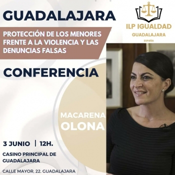 Macarena Olona visita Guadalajara donde dará una conferencia sobre ‘Protección de los menores frente a la violencia y las denuncias falsas’ 