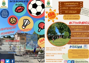 Abierto el plazo de inscripción para los campamentos de verano de Horche