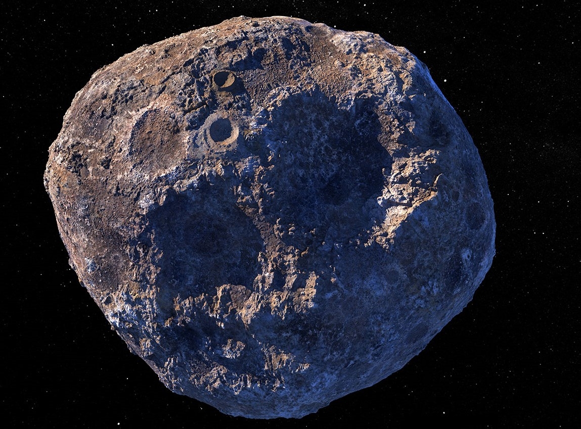El asteroide Pyche podría contener oro y platino, además de hierro y níquel//Imagen: NASA.