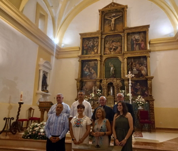 Inaugurada la restauración del retablo mayor de San Miguel, en Escariche