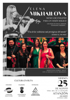 La Iglesia Parroquial de Atanzón acogerá a una de las mejores violinistas del mundo, Elena Mikhailova, este viernes 25 de agosto