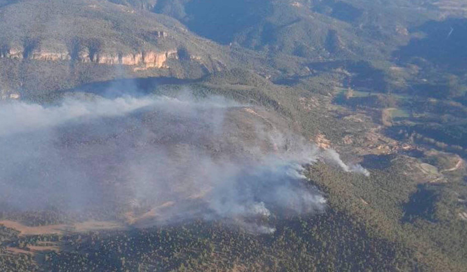 El de Ocentejo ha sido el fuego más importante registrado esta campaña, con 226 hectáreas calcinadas//Imagen: Plan Infocam