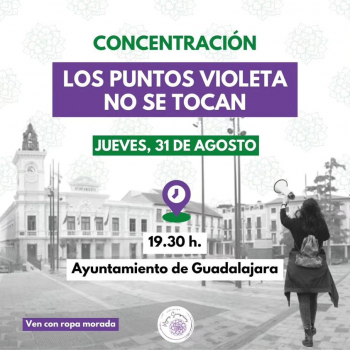 Mujeres Siemprevivas convoca una concentración bajo el lema "Los puntos violetas no se tocan"