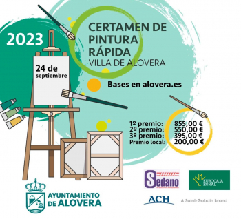 Alovera convoca el XXV Certamen Nacional de Pintura Rápida al aire libre ‘Villa de Alovera’ se celebrará el domingo 24 septiembre