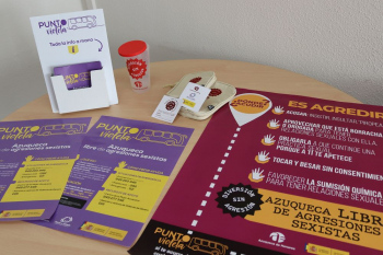 El Punto Violeta instalado en el Ferial sensibilizará contra las agresiones sexistas en las Fiestas de Azuqueca 