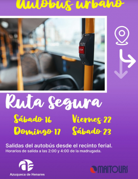 El Ayuntamiento ofrece autobuses nocturnos con la 'Ruta segura en Fiestas'