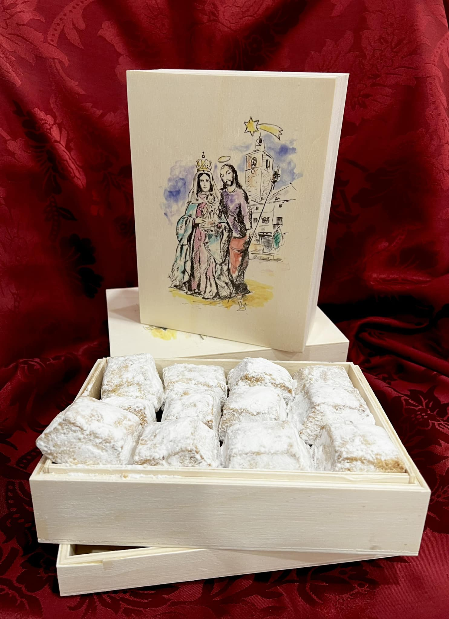 Caja de los Mantecados de la Virgen//Imagen: Hermandad de la Virgen de los Desamparados de Almonacid de Zorita.