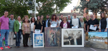 El pintor local, Miguel Ángel Rodríguez, gana el Certamen de Pintura Rápida que cierra las Fiestas de Alovera