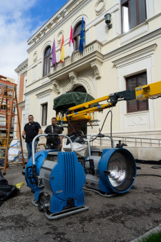 El Salón de Plenos de la Diputación acoge el rodaje de la serie "Las abogadas" de RTVE
