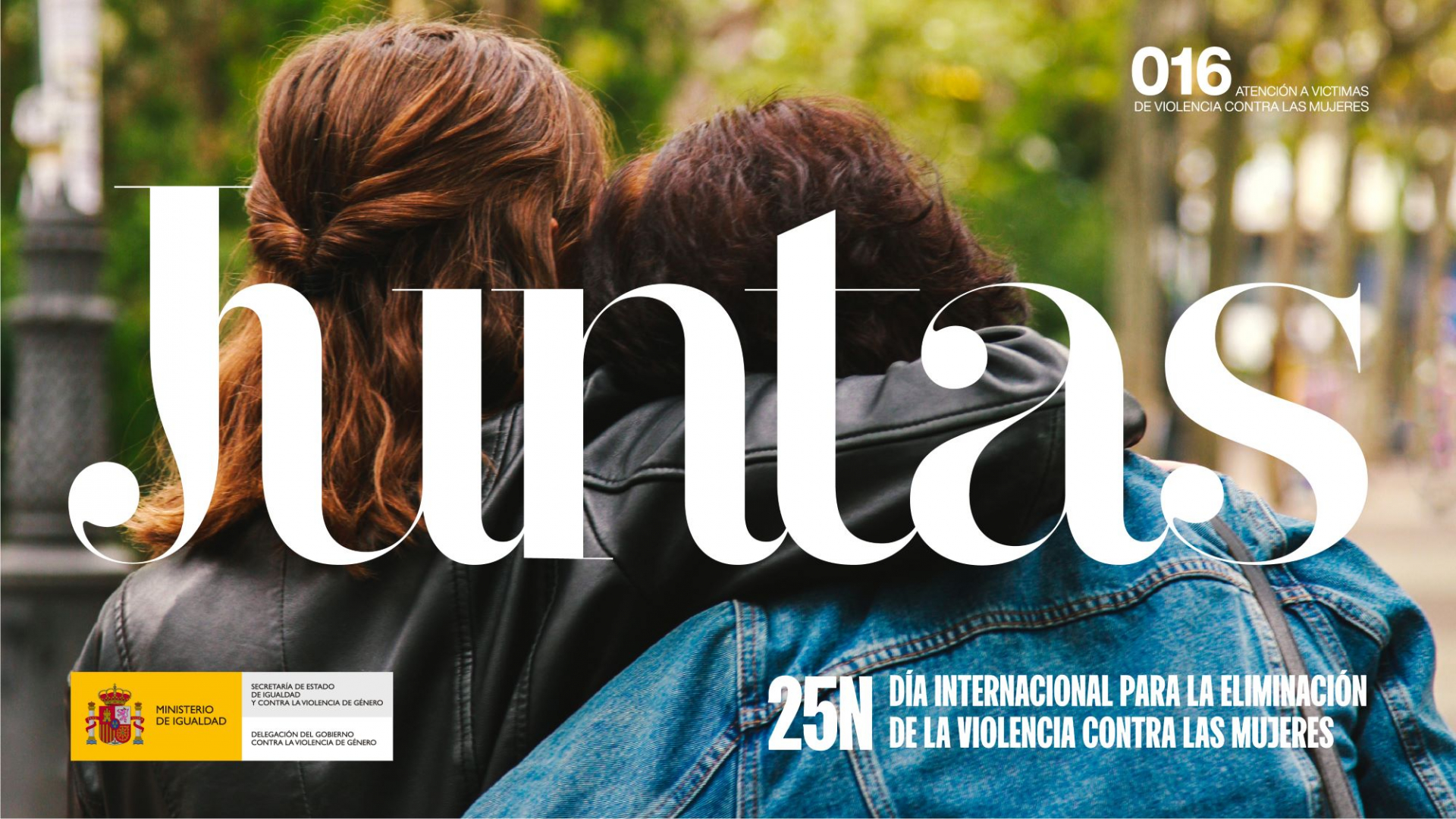 Cartel de la campaña 'Juntas' del Ministerio de Igualdad para el 25N//Imagen: Ministerio de Igualdad. 