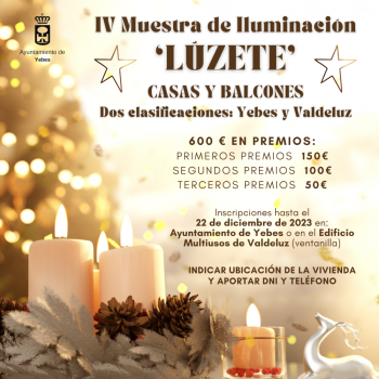 Yebes premiará las mejores iluminaciones de Navidad en exteriores del casco y Valdeluz