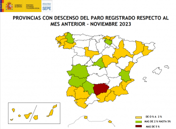 El paro baja en Guadalajara en 134 personas en el mes de noviembre