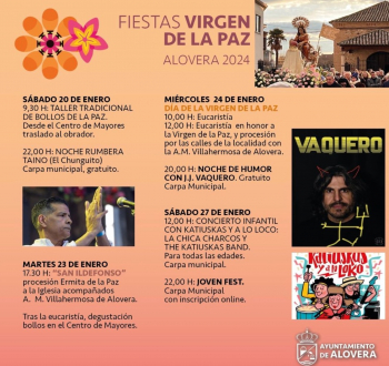 Variedad de actos en la celebración de las fiestas de la Virgen de la Paz en Alovera