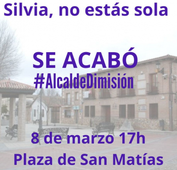 Los vecinos y vecinas de Fontanar convocan una concentración bajo el lema 'Silvia, no estás sola', tras los hechos acaecidos con el alcalde