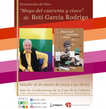 Este sábado 16 de marzo la sala de conferencias de la Casa de la Cultura de Azuqueca acoge la presentación del libro 'Mayo del cuarenta y cinco'