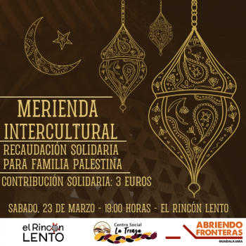 El Rincón Lento acoge una merienda intercultural solidaria para ayudar a las familias de Gaza