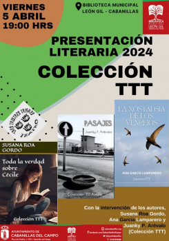 Colección TTT presenta sus nuevos libros este viernes en la biblioteca de Cabanillas