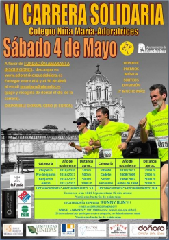 Abierto el plazo de inscripción para participar en la VI Carrera Solidaria del colegio Niña María-Adoratrices