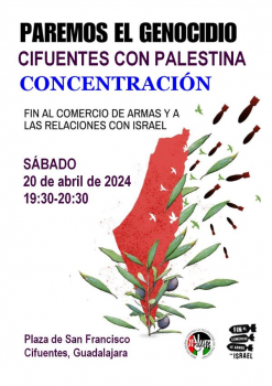 El colectivo Cifuentes con Palestina convoca una nueva concentración