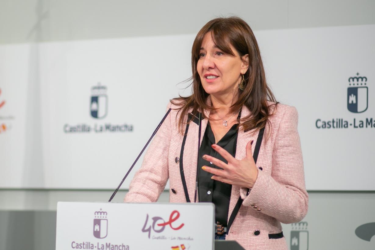 Blanca fernández, durante la rueda de prensa de los acuerdos del Consejo de Gobierno//Imagen: JCCM