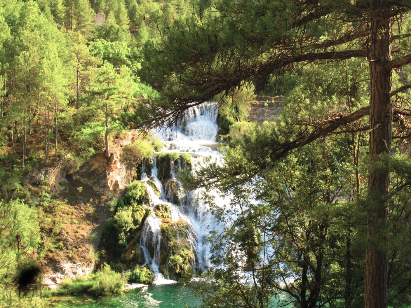 Imagen de archivo de la cascada del Salto de Poveda, en los términos municipales de Poveda de la Sierra y Taravilla.