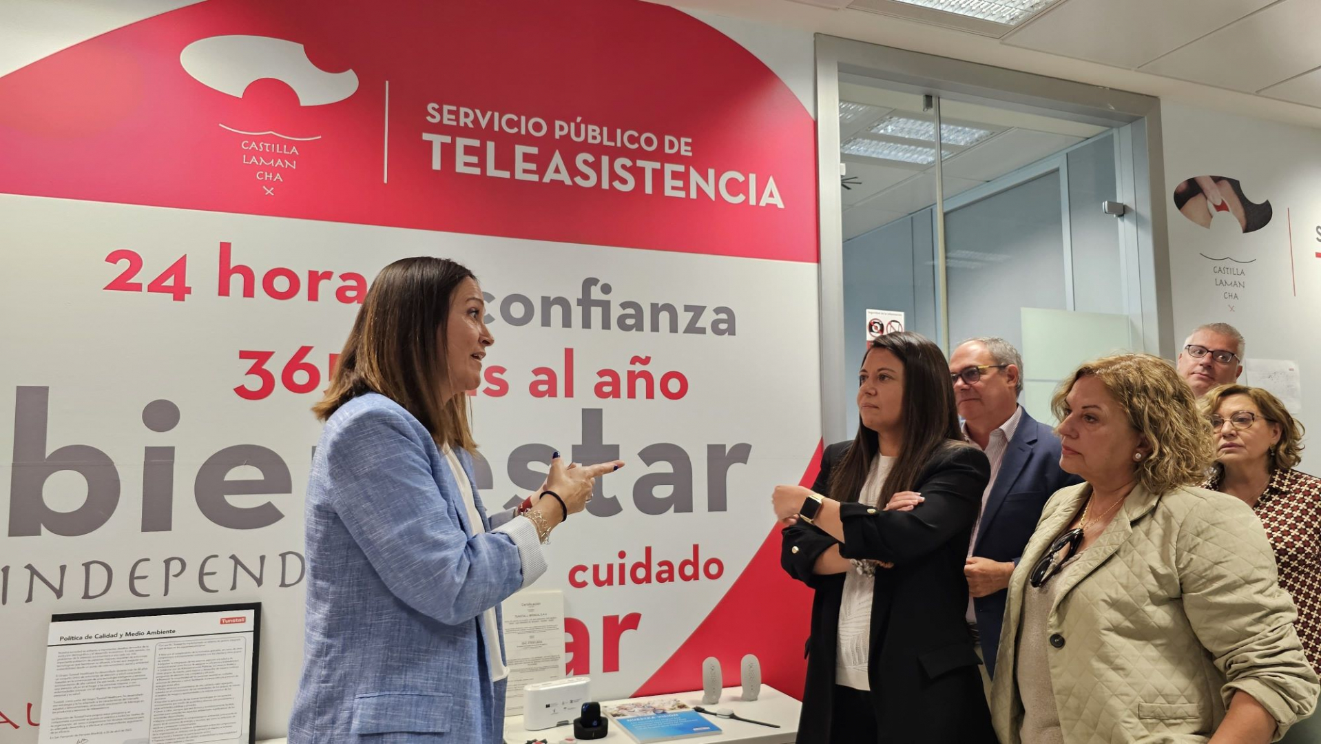 La consejera de Bienestar Social ha visitado esta mañana la sede regional del servicio, ubicada en Guadalajara//Imagen: JCCM.