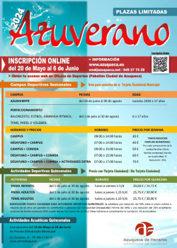 Ya se puede solicitar plaza en el programa municipal Azuverano 2024