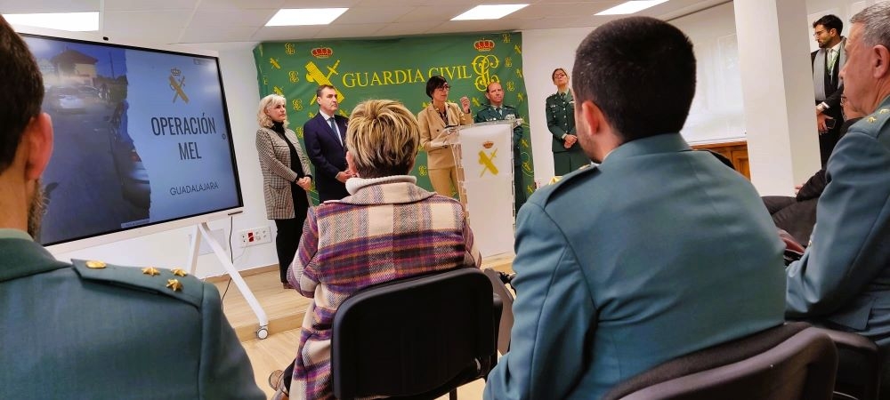 La directora general de la Guardia Civil, María Gámez, presenta la operación MEL. Imagen: M.P.