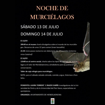 Hiendelaencina habla de murciélagos