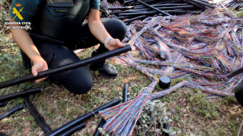 La Guardia Civil detiene a dos personas por la sustracción de una tonelada de cable de cobre