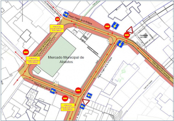 Cambios provisionales en la circulación por las obras en la plaza de la Antigua, entre las calles Alvarfáñez de Minaya y Manuel Medrano