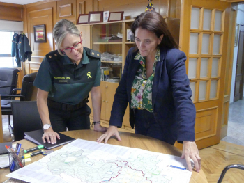 La nueva subdelegada de Gobierno, Susana Cabellos, visita la Comandancia de la Guardia Civil en Guadalajara