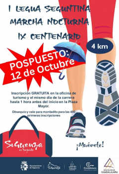 La I Legua Nocturna Seguntina se aplaza hasta el 12 de octubre